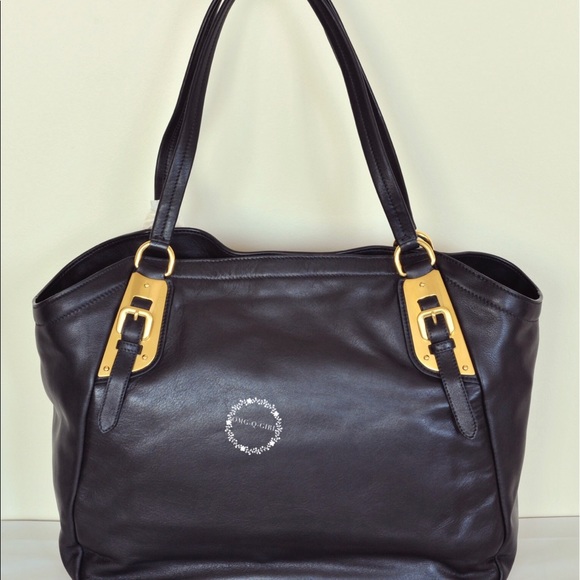 Authentic Prada black leather gold logo bag new - Picture 6 of 7